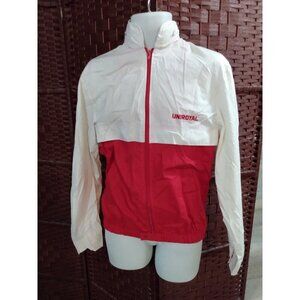 Vintage 80s Uniroyal Tires Light jacket Mens Small White Red Retro